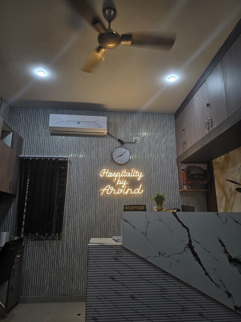 Reception area at A Boutique Hotel with Hospitality by Arvind neon sign